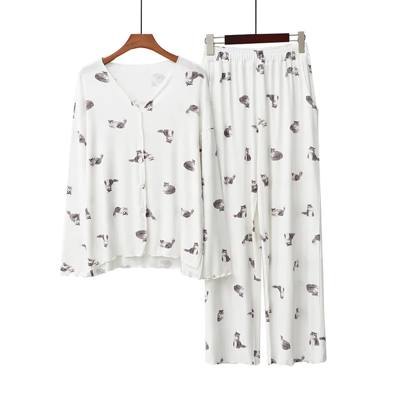 2021 весной новый японский мультфильм печатных Пижамный костюм для женщин