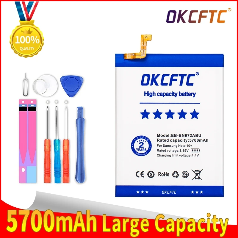 

5700mAh EB-BN972ABU Battery For Samsung GALAXY Note 10+ Note10Plus Note 10 Note10+ Plus SM-N975F SM-N975DS Mobile Phone Battery