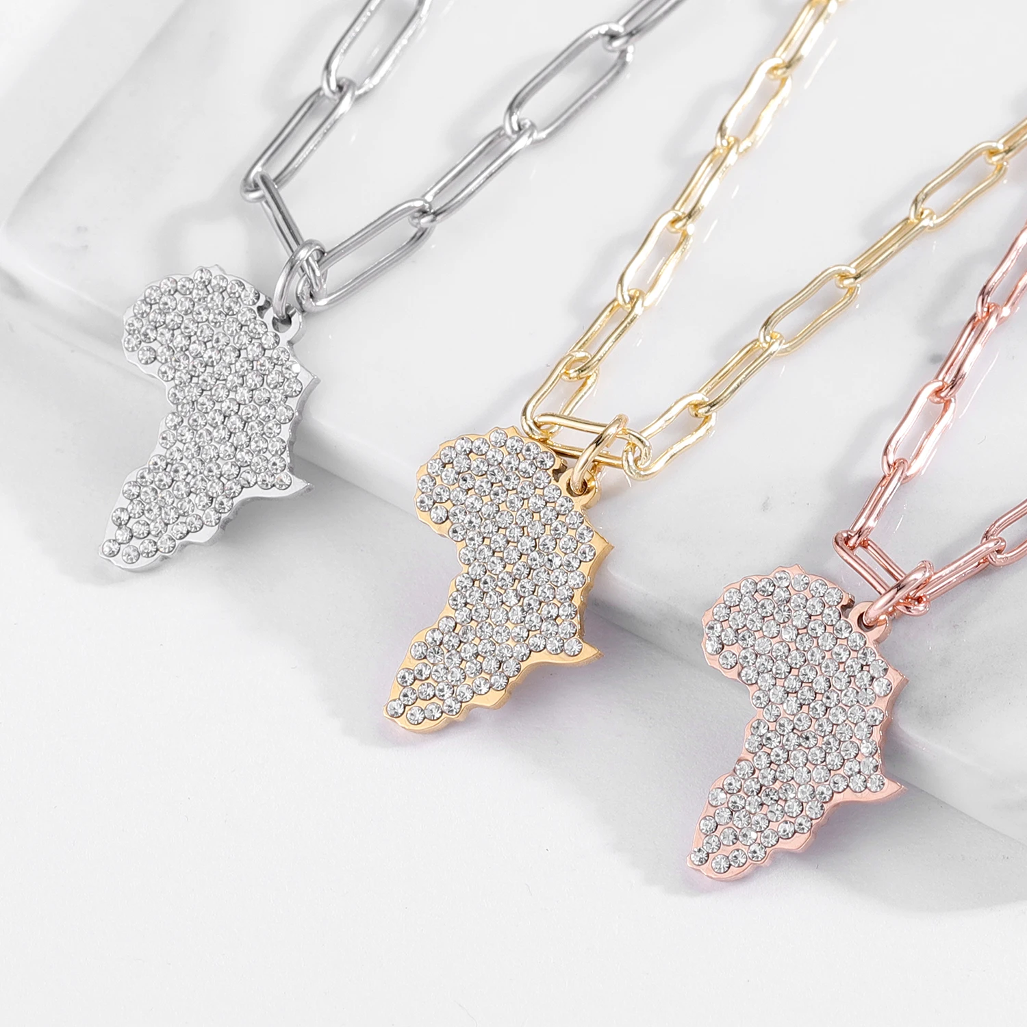 Ожерелье Стразы bling для мужчин украшение в африканском стиле ожерелье хип-хоп из