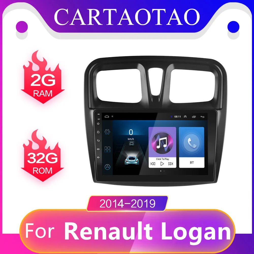 Автомагнитола для Renault Logan 2014 2015 2016 2019 мультимедийная система Android 8 1 видеоплеер с