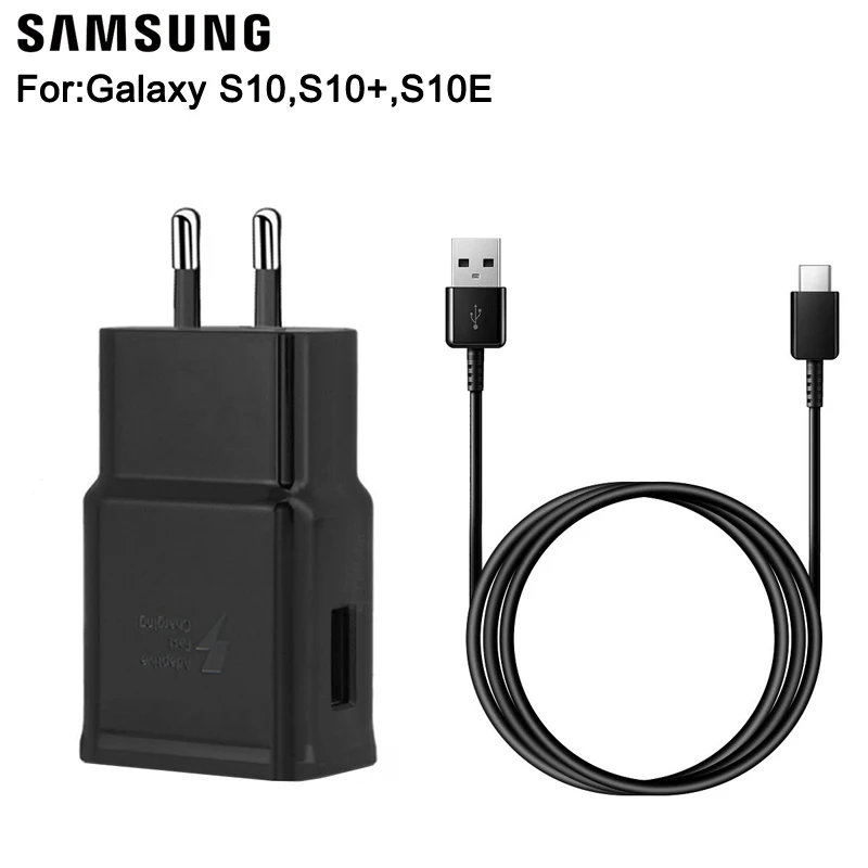 Samsung Оригинальное быстрое зарядное устройство для путешествий EP-TA200 type-c кабель для Galaxy S10 X S10 Plus S10+ S10e S9 S9 Plus SM-G9750