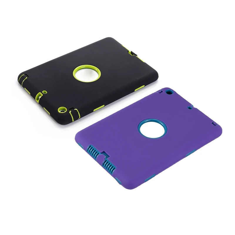 2 шт сверхпрочный противоударный чехол для IPad Mini 3 1 фиолетовый + темно-синий и