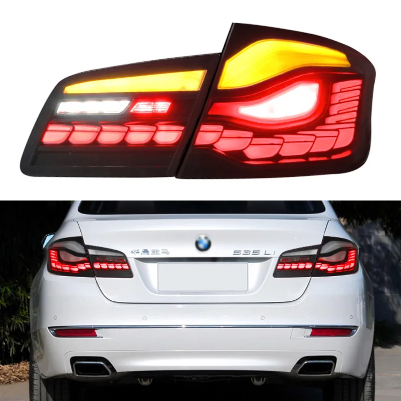 

Автомобильный светодиодный задний фонарь для BMW F10 F18 520i 528i 530i 540i, задний противотуманный фонарь + стоп-сигнал + задний + Динамический сигнал поворота