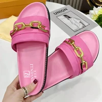 vvl french counter flat bottom slippers full of personality 2021 summer new the same womens shoes for big high quality