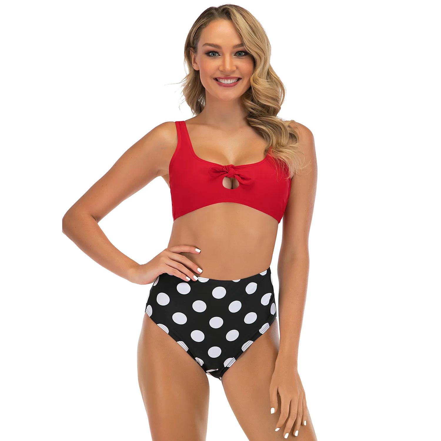 

High Waist Bikini Sexy Swimsuit Female Striped Open Back Split Swimsuit Female Swim Suit Swimwear Beachwear Bathing