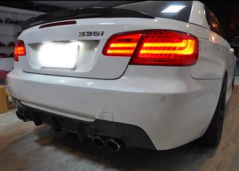 Диффузор для заднего бампера BMW E92 E93 325i M Tech Sport 2007-2013, губа из натурального углеродного волокна, автомобильный защитный спойлер, пластина, сплиттер, комплект кузова
