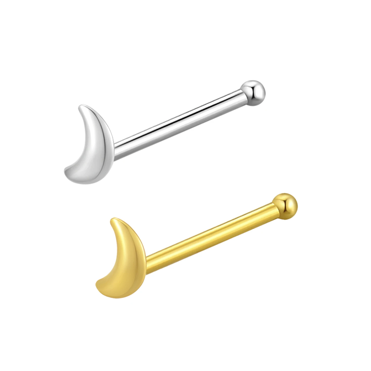 Женские серьги гвоздики для пирсинга носа из серебра 925 пробы|Украшения волос