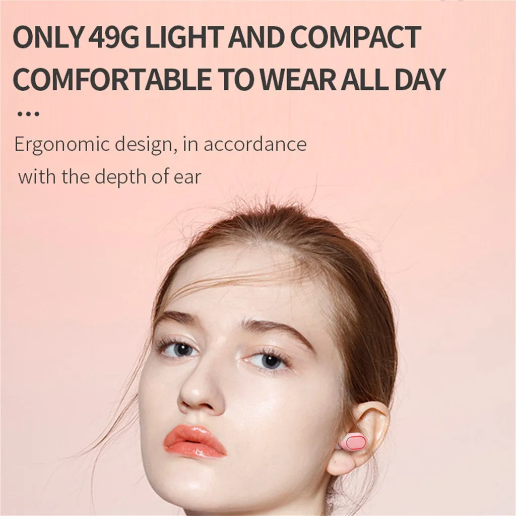 

Tws Wireless Bluetooth Earphones Noise Cancelling Led Digital Display Screen In-ear Headset Stereo Earbuds Black White