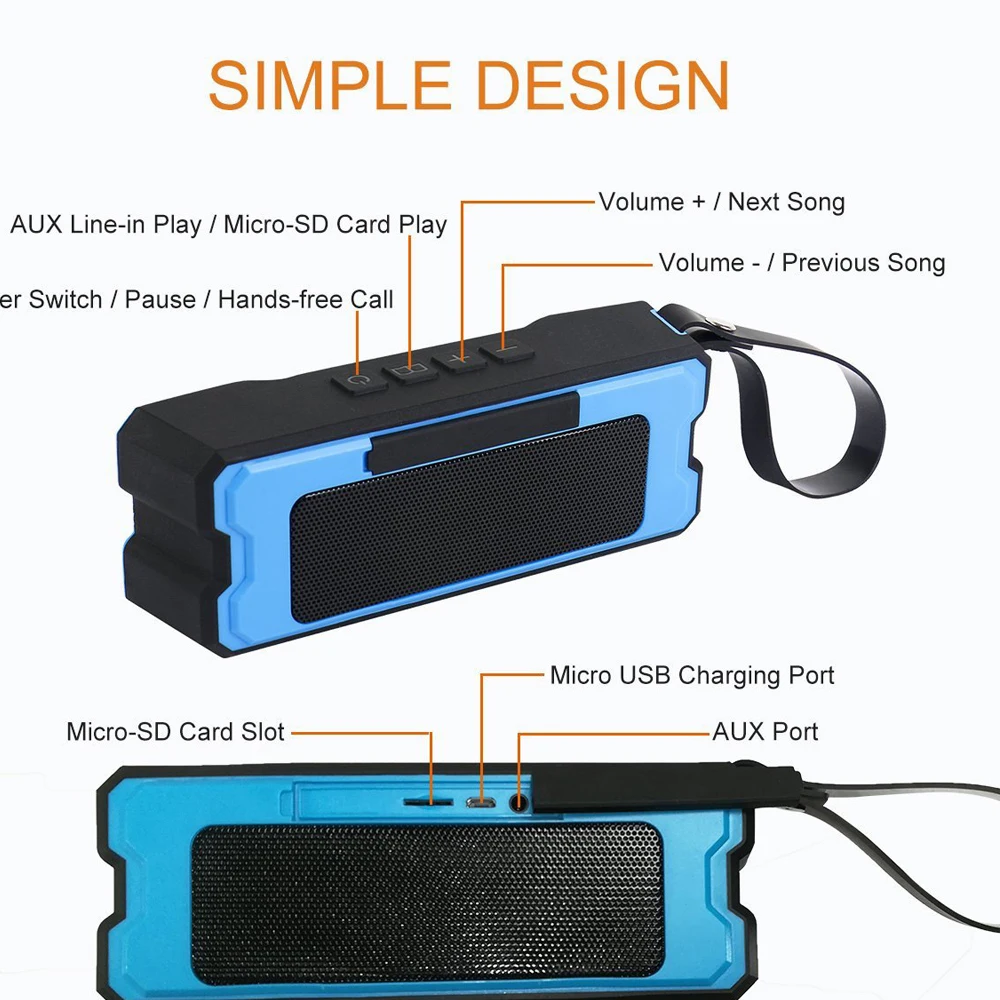 Водонепроницаемый Bluetooth динамик s открытый беспроводной портативный динамик с 12 часов воспроизведения превосходный звук для кемпинга, спорта, Showe