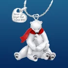 2022 новые ювелирные изделия изысканная мода мать и ребенок ожерелье с полярным медведем очарование женское ожерелье с подвеской подарок на годовщину банкетные украшения