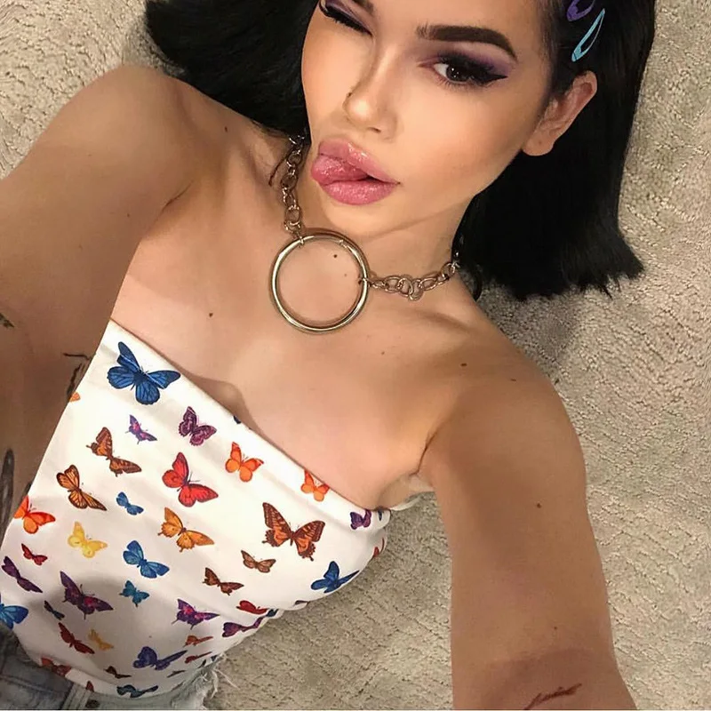 Жилет бюстгальтер для девочек с принтом популярный стиль женский жилет бабочки