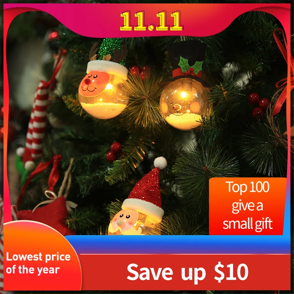 Рождественские подвесные украшения с подсветкой шары Мультяшные Креативные для