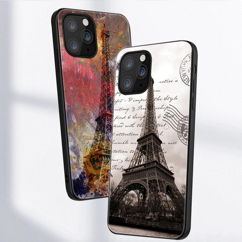 

Paris Eiffel Tower Phone Case for iPhone 11 12 Pro Max Mini Cover for iPhone 7 8 6 6S Plus X XR XS MAX 5 SE 2020 Soft TPU Fundas