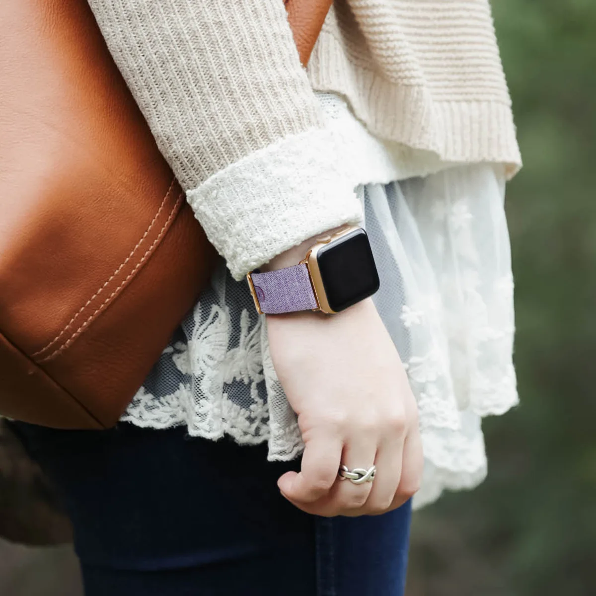 Ремешок из кожи и нейлона для Apple Watch Band Series 5 4 3 2 цветной браслет совместимый с iwatch
