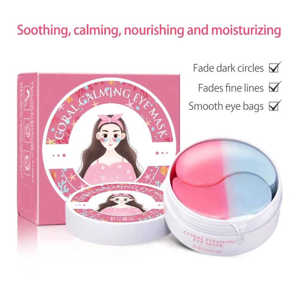 60 штук подушечки для глаз коллагеновая маска леди натуральные Увлажняющие