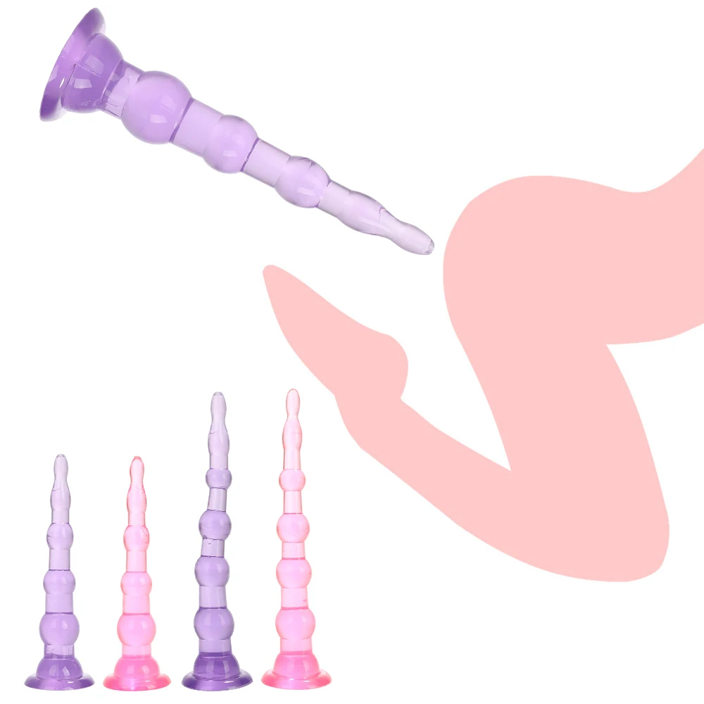 Фаллоимитатор без вибрации Анальная пробка бусины длинный оргазм вагинальное