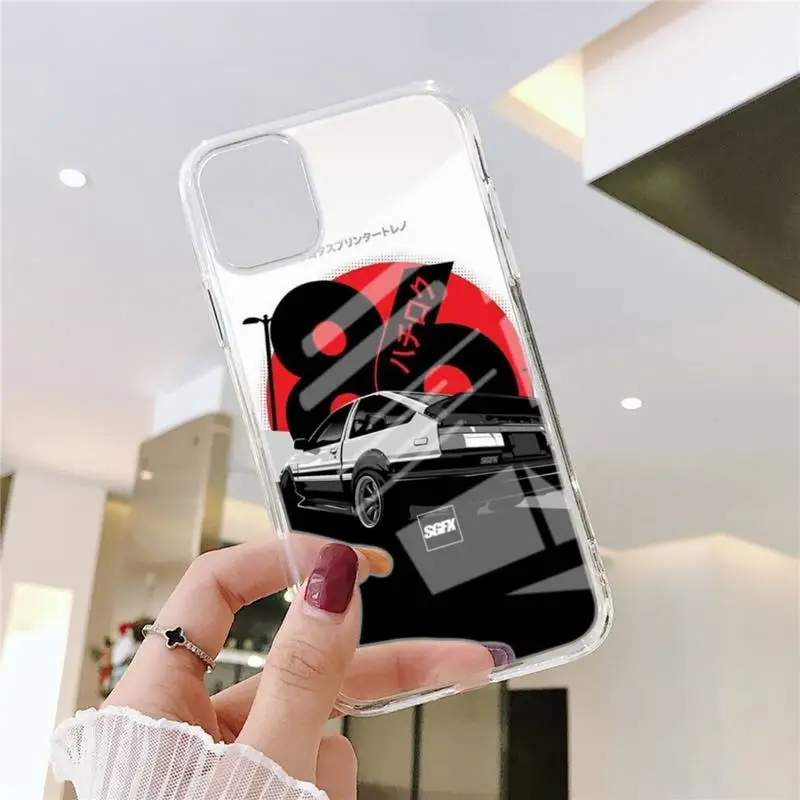 

Anime Initial D Phone Case Transparent Case For Iphone 6 6s 7 8 Plus XR X XS 11 12 Pro Max