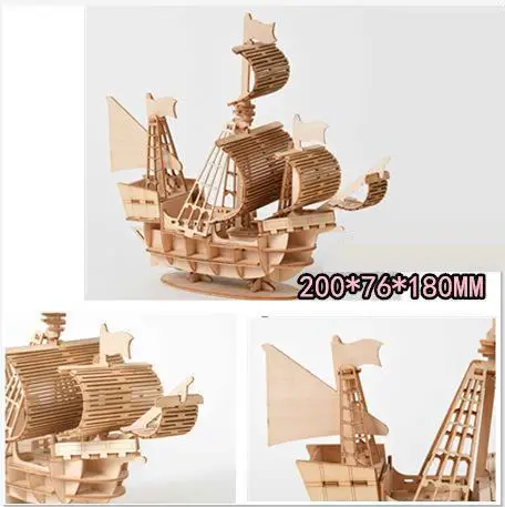 Модные самодельные игрушки-парусники 3D деревянная головоломка Сборная модель