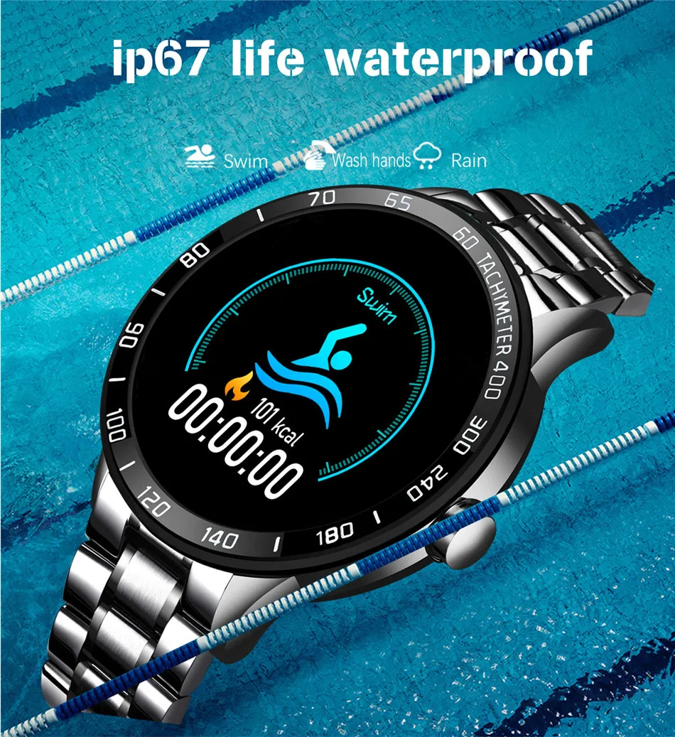 Спортивные Смарт-часы для мужчин IP67 Водонепроницаемый Браслет фитнес-трекер пульсометр кровяное давление монитор Шагомер для Android ios
