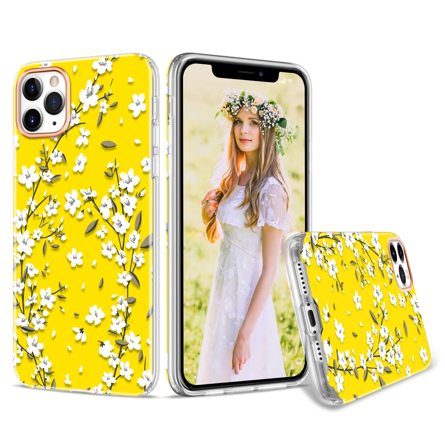 

Vintage Plating Marble Flower Case for iPhone 12 11Pro X XSmax XR 7 8 Plus SE 2020 Soft TPU Matte Floral Shockproof Back Cover