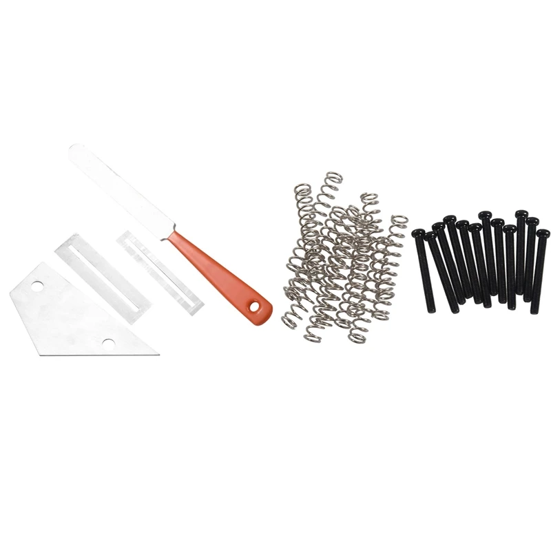 

1set BLACK Pickup Height Adjustment Screws with Springs & 1set Guitar Fret Crowning File Leveling Tool