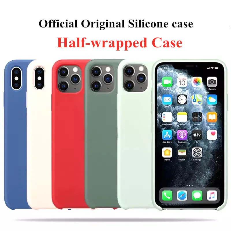 Официальный оригинальный силиконовый чехол для iphone 11 12 Pro Max X XS XR 6 6S 7 8 Plus SE 2020 с