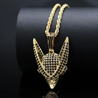 cool rock hip hop iced out cubic zircon rope chain figure cartoon pendant necklace for men jewelry necklace chain choker for boy