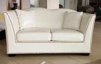 High quality cow top graded real genuine leather sofa/living room sofa furniture latest style home used three seat white couch