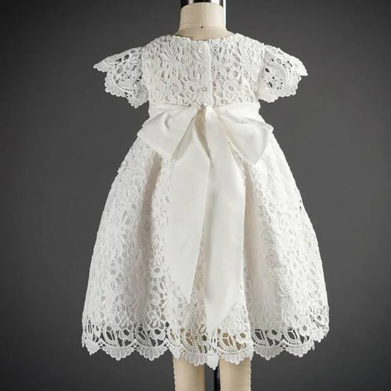 Baby Boutique Luxury White Lace Baptism Dress Kids Girls Dresses for Party and Wedding Infant Toddler 1st Birthday Costumes |