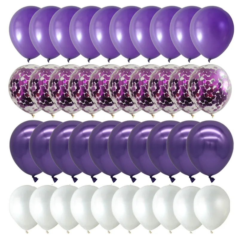 Воздушные шары из латекса 40 шт./лот металлик конфетти декор для свадьбы дня