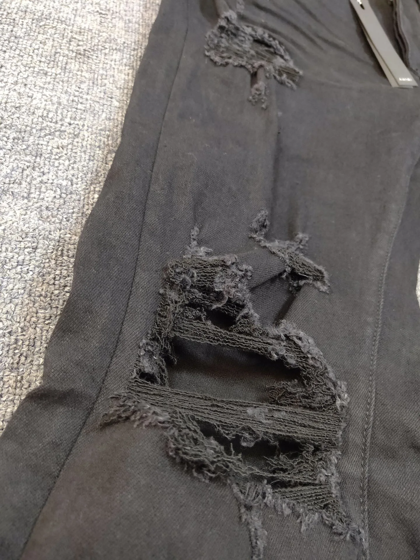 

men skinny distressed black jeans