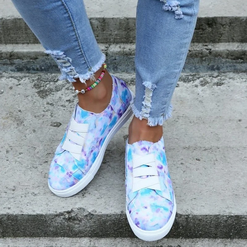 

Women's Vulcanized Shoes Summer New Lace-up Round Toe Flat Casual Shoes Comfortable Lightweight Sports Shoes Women's Shoes 2021