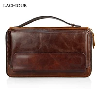 men long clucth wallet with card case male genuine leather purse coin mens business cowhide leather hand clutch bags