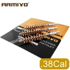 Armiyo 9 мм, 380, 38, 357 калибра, карбоновые отверстия для пистолета, чистящая щетка, очиститель отверстий, Охотничьи аксессуары, наружная резьба 8-32