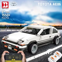 toyota ae86 rc car building blocks authorized high tech cars model remote control bricks initial d toy collection gift children