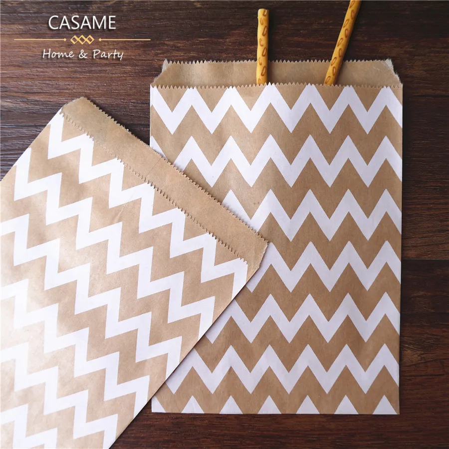 Крафтовые пакеты бумажные для свадьбы дня рождения Нового года партия