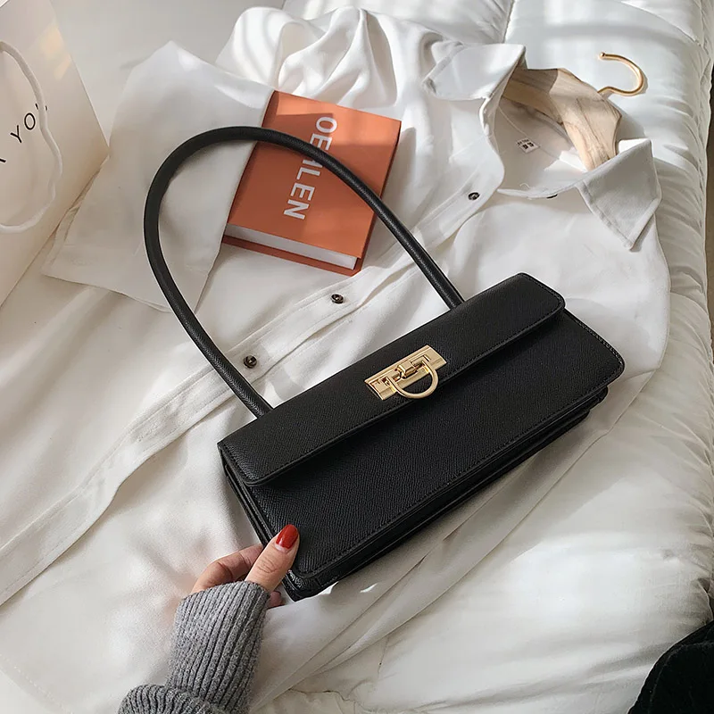 

Elegant Female Square Armpit Bag 2021 Fashion New High-Quality PU Leather Women's Designer Handbag Portable Shoulder Bags