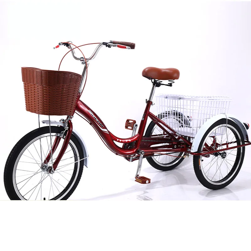 Трехколесный велосипед для людей среднего и пожилого возраста педаль груза