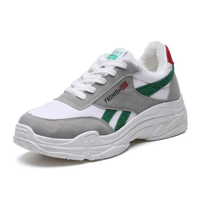 

Winter plus velvet movement shoes female Korean version of the wild warm casual shoes fashion students Sneakers women's shoes