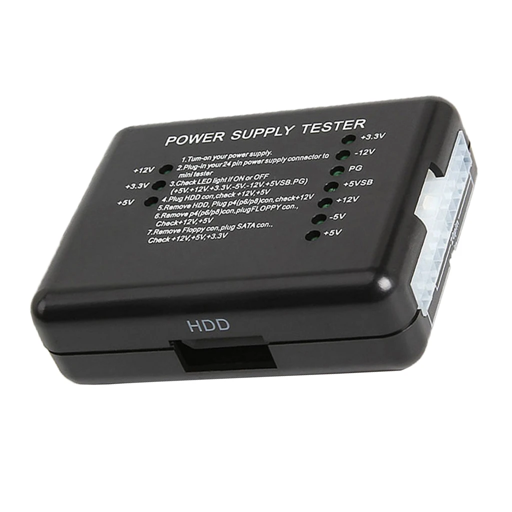 20/24-pin Power Supply Tester Computer Checker for ATX/SATA/HDD Black | Компьютеры и офис