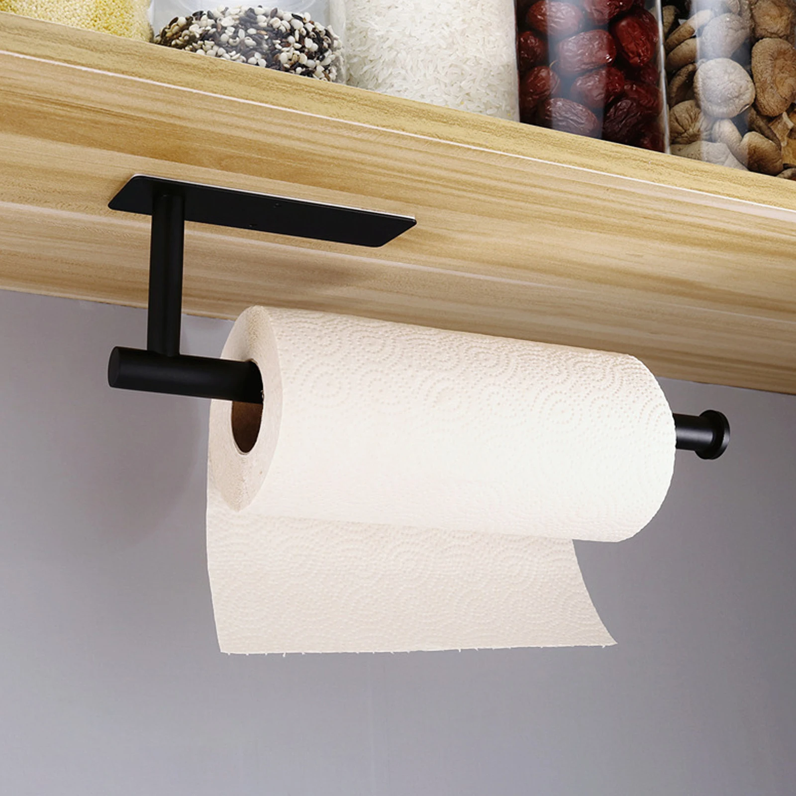 

Kitchen Toilet Paper Holder Practical Tissue Rack Hanging Bathroom Punch Free Toilet Roll Paper Holder Accessories