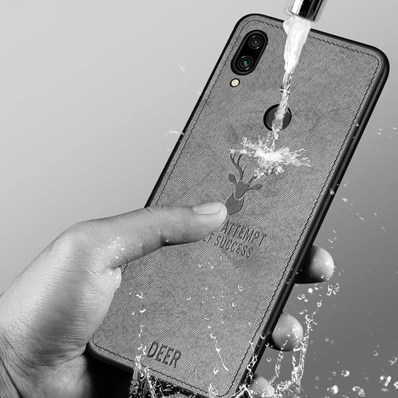 Модный чехол для Xiaomi Redmi Note 7 8 Pro тканевый силиконовый бампер из ТПУ ударопрочный