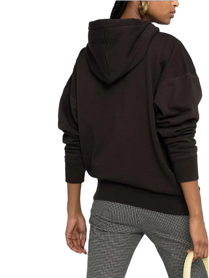 

2021 Early Spring New Flocking Gradient Contrast Printing Hoodie Top Women Sweatshirt