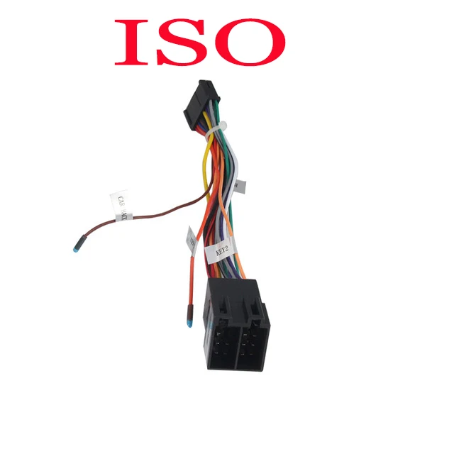 ISO Автомобильный MP5 радио ISO Провода адаптер электропроводки разъем 16Pin радио кабельный жгут для адаптера переменного тока для мужчин и женщин Универсальный - Цвет: ISO