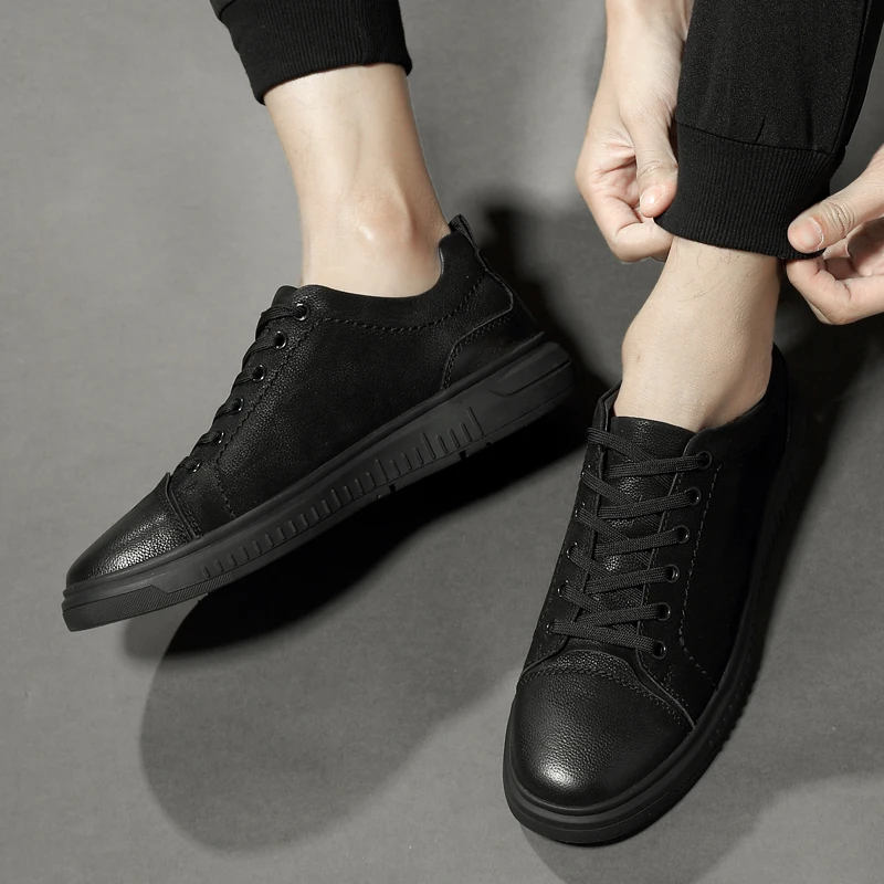 

shoe Men casual Shoes Men Genuine Leather Top Quality Oxfords lace up British Style Men Flats Shoes black Business Formal Shoes