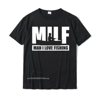 milf man i love fishing t shirt funny fisherman fishing gift t shirt t shirt tops shirts classic cotton funny printed boy