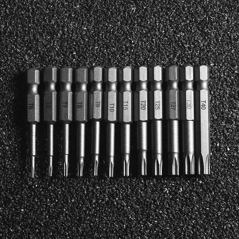 Набор насадок Torx для отверток 12 шт. 50 мм T5-T40 1/4 &quot головка электрической отвёртки