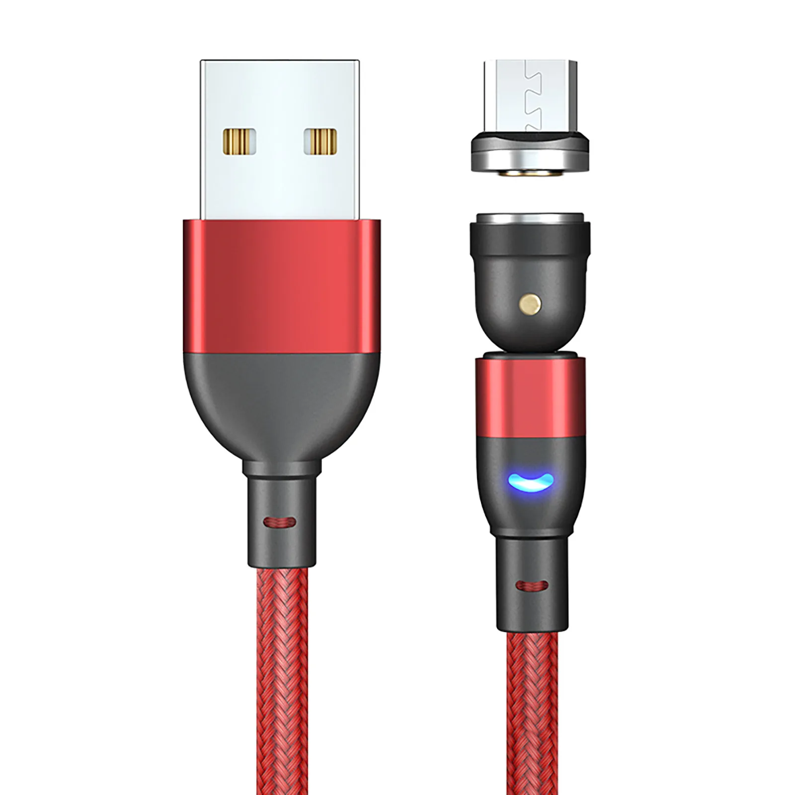 Быстрый Магнитный Зарядное устройство Micro USB 540 ° 3A быстрой зарядки вращающийся