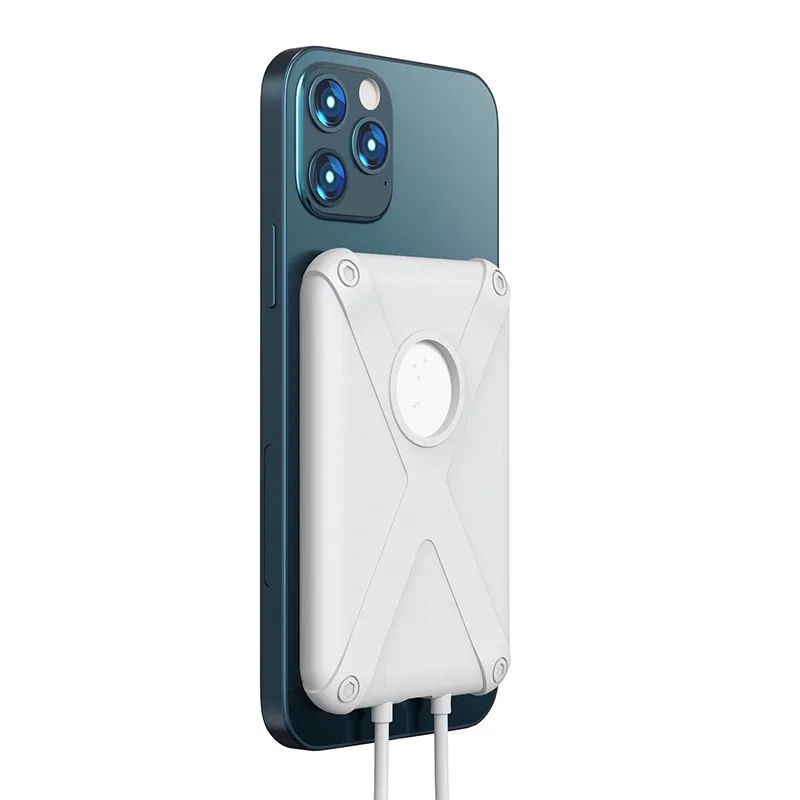 

Liquid Silicone Protective Cover For iphone 12 Pro Max Mini External Battery Protective Cover Magnetic Charging Treasure Shell