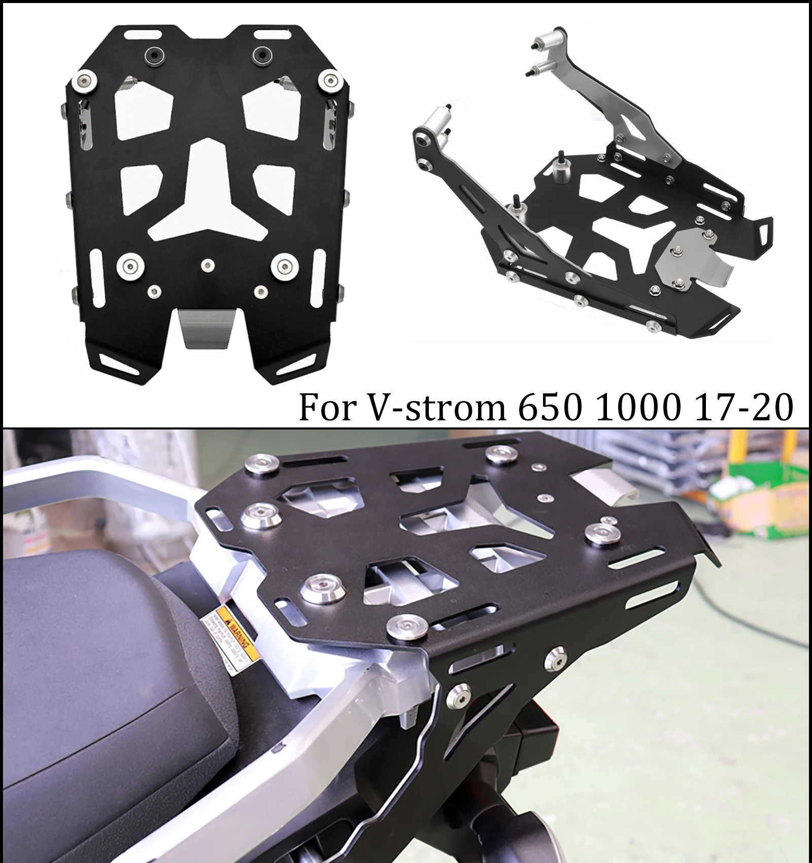

Mtkracing для suzuki V-STROM 650 1000 vstrom 650 2017-2020 задний багажник багажника седло поддержка сумка тележка-стеллаж комплект
